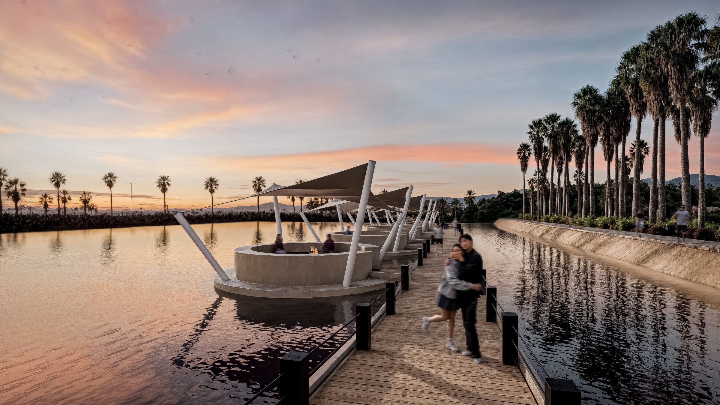Muelle al atardecer Almanta